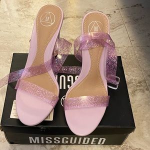 Transparent strap heels